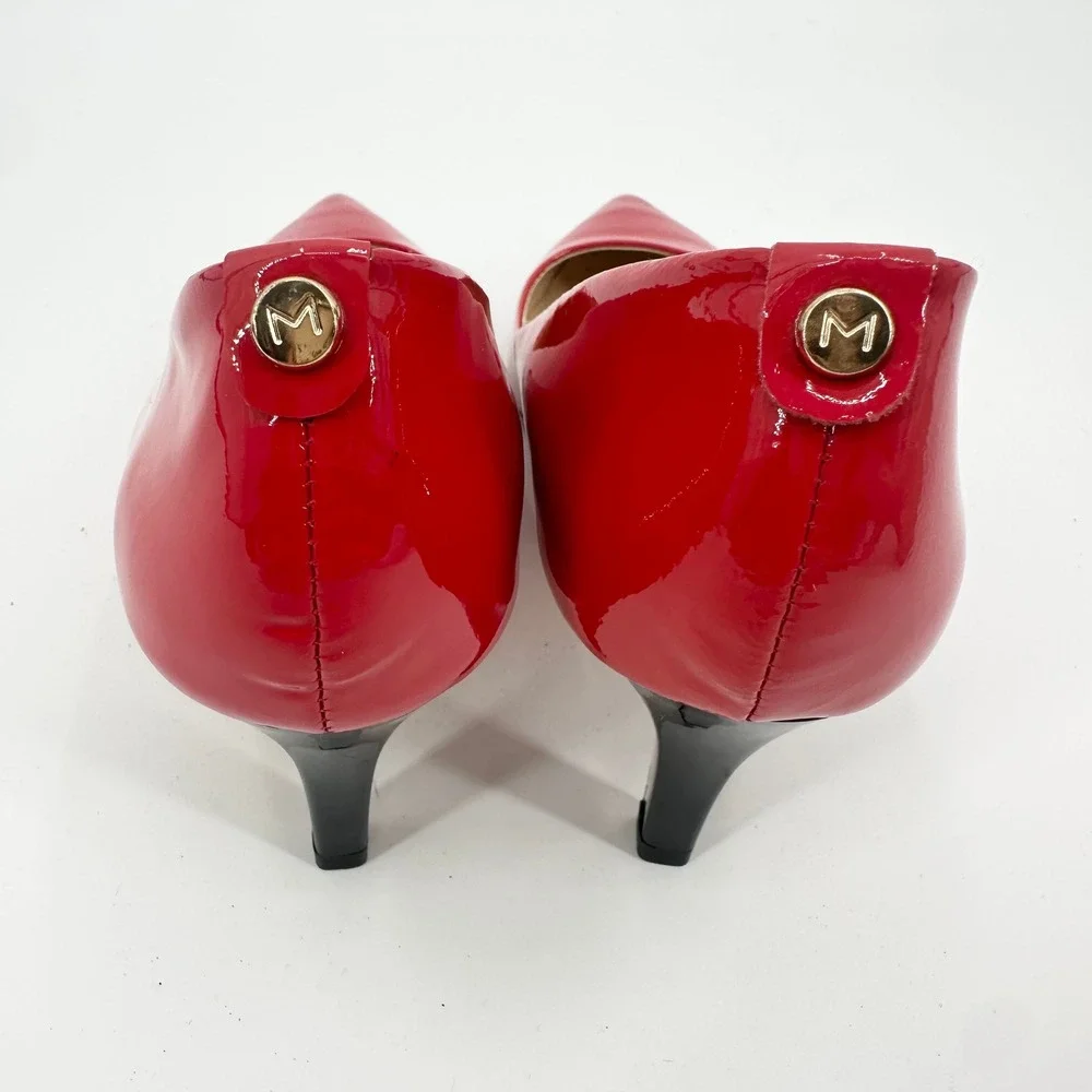 Monet red patent